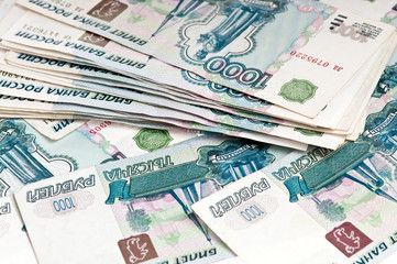 rubles - russian money background