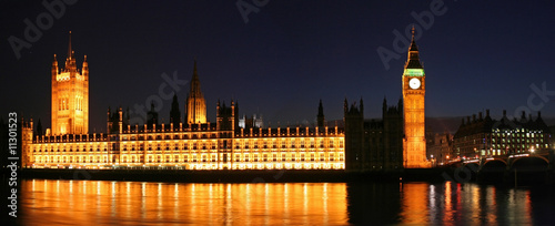 Plakat na papierze fotorealistycznym Tamiza i Big Ben nocą