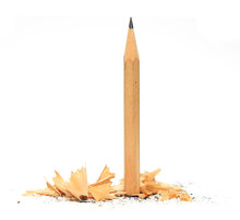 Pencil In Wood Shavings