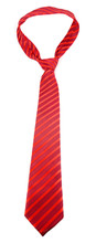 Red Tie On White