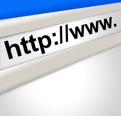 Wall Mural - internet address screen