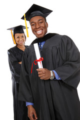 Man and Woman Graduates