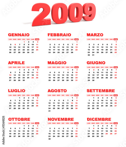 Calendario 2009 3d Italiano Buy This Stock Illustration And Explore Similar Illustrations At Adobe Stock Adobe Stock calendario as 2009