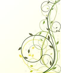 Wall Mural - Floral abstract artistic vector background.