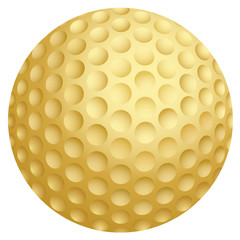 Golden golf ball