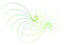 Green White Fractal Abstract Design