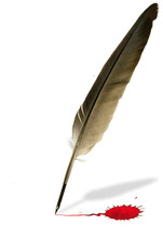 Feather Pen And Blood Stain