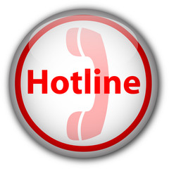 Wall Mural - Hotline Button (white/red)