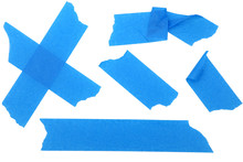 Strips Of Blue Paint Or Masking Tape
