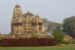 Ancient Hindu Temple in landscaped gardens at Khajuraho