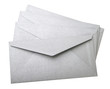 © utflytter - Grey envelopes on white background