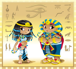 Poster - Pharaoh and Cleopatra with Background