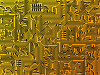 Circuit board background. Vector.