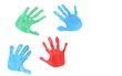 gedruckte Kinderhände