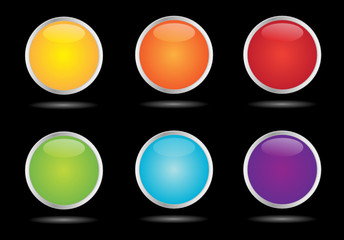 Round Glass Buttons