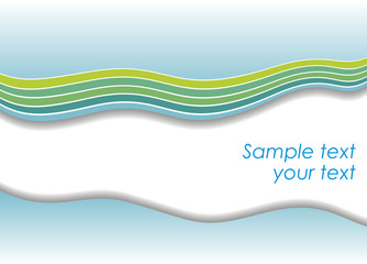Wall Mural - blue abstract wave vector background