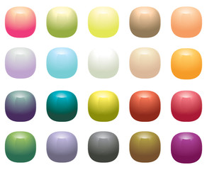 Glossy Opaque square buttons