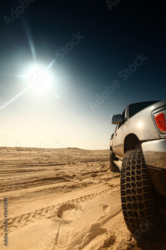 Fototapeta na wymiar desert truck