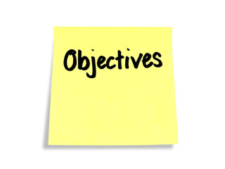 Stickies/Post-it Notes: Objectives