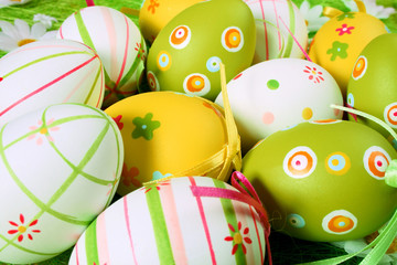 Wall Mural - Painted Colorful Easter Eggs