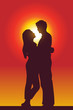 © cidepix - a happy couple holding each other, silhouette