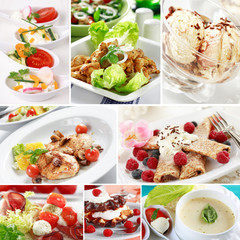 Gourmet food collage