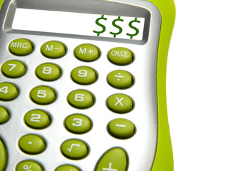 Calculator with word “$$$”