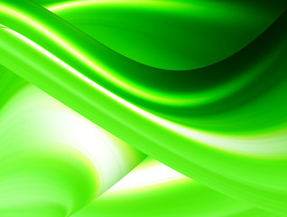 Poster - green waves background