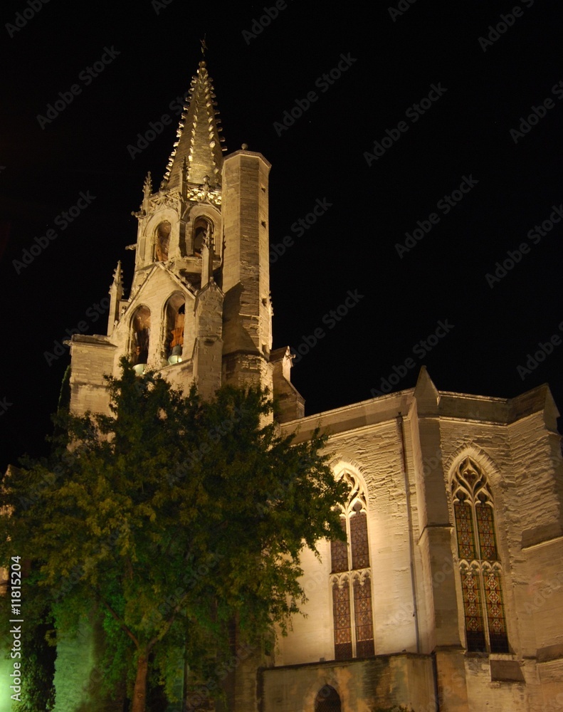 nocne Avignon - obrazy, fototapety, plakaty 