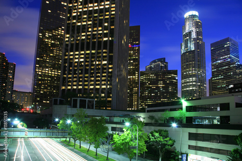 Fotoboard na płycie Los angeles city at twilight