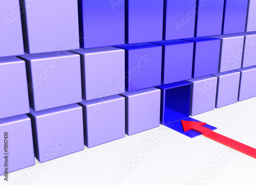 3D abstract image.Uniqueness concept.