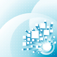 Aufkleber - 3D structure and background, vector layered.