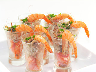 Wall Mural - verrine crevette gambas