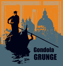 Gondola Grunge Background