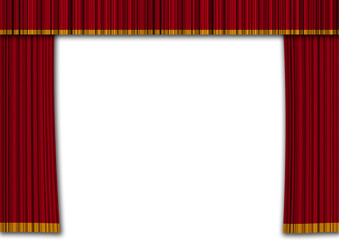 Red curtains