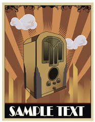 Wall Mural - radio antigua en vector