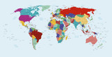 Fototapeta Mapy - political map of the world
