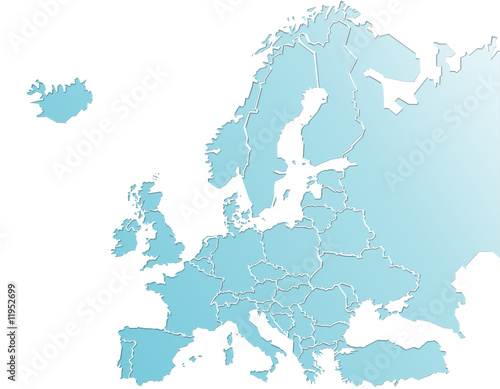 carte bleu europe Carte Europe Dégradé Bleu   Buy this stock illustration and 
