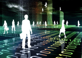 Wall Mural - virtual business 03