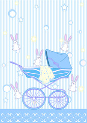 Sticker - carriage_blue