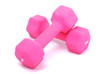 © 7yonov - modern pink barbell isolated on white background 7