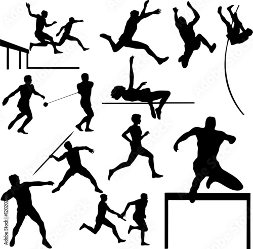 Athletic Sport Vector Silhouettes Stock Vector Adobe Stock