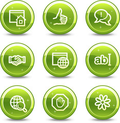 Wall Mural - Internet communication web icons, glossy  buttons series