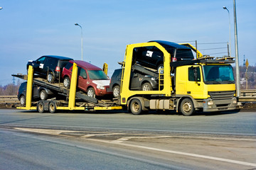 Wall Mural - Car carrier deliver new batch