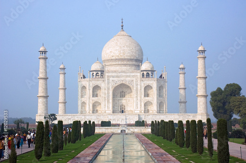 Plakat na papierze fotorealistycznym Taj Mahal (agra, india)