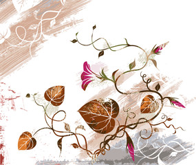 Wall Mural - Abstract floral background