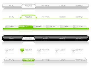 Wall Mural - Editable Website Navigation Templates - Vector