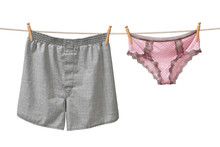 Underwear Hanging On A Clothesline