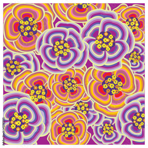 Fototapeta na wymiar purple and orange flower burst