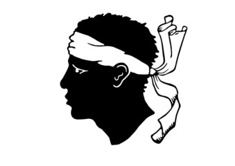 ancient corsican symbol moorish head